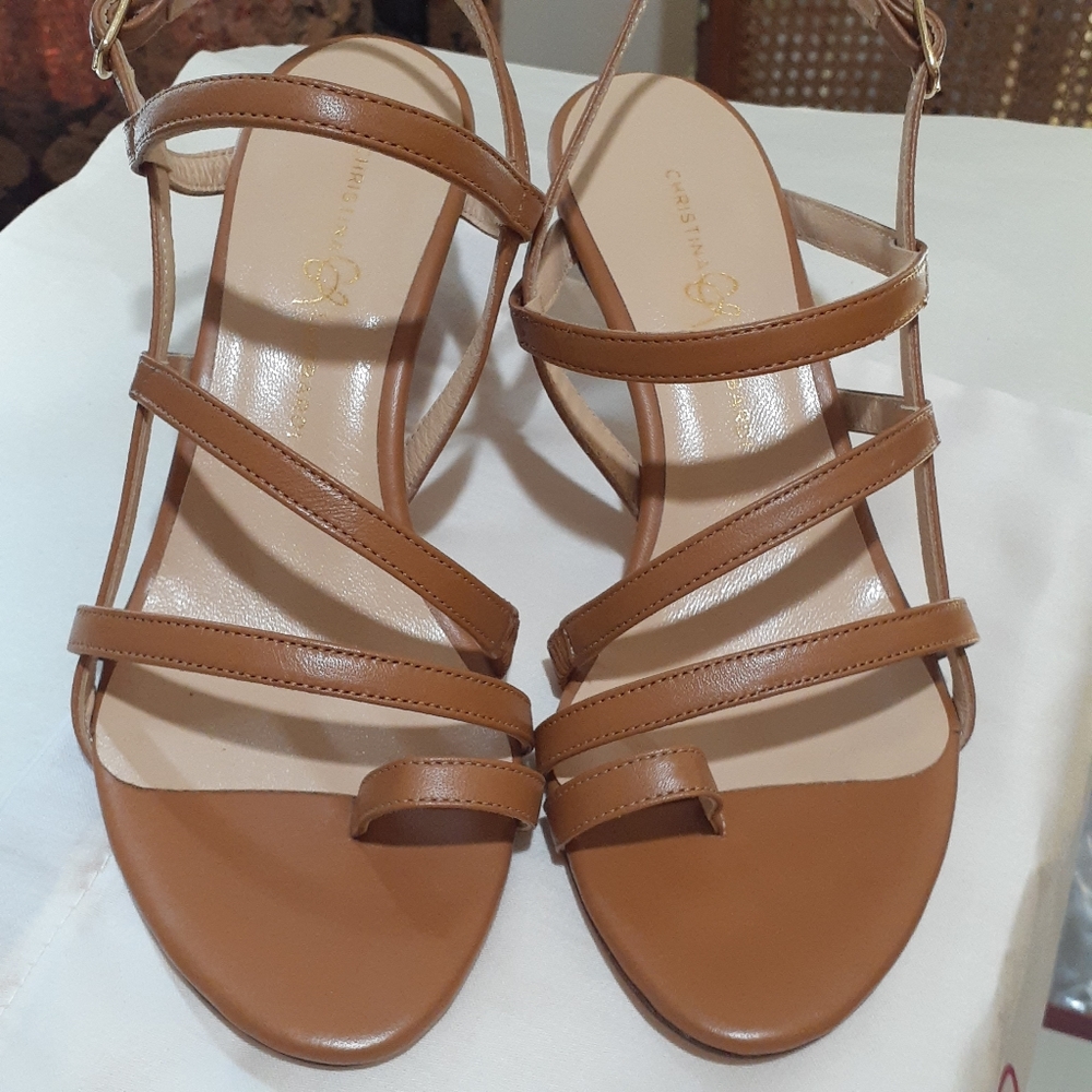Christina Lombardi Varenna Inca Slingback Heels NIB